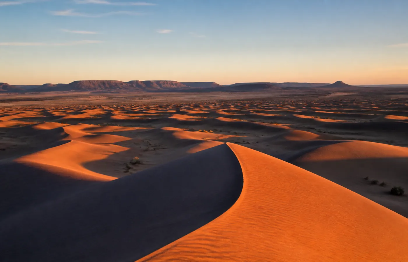 Les dunes sauvages de l'Erg Chegaga à perte de vue